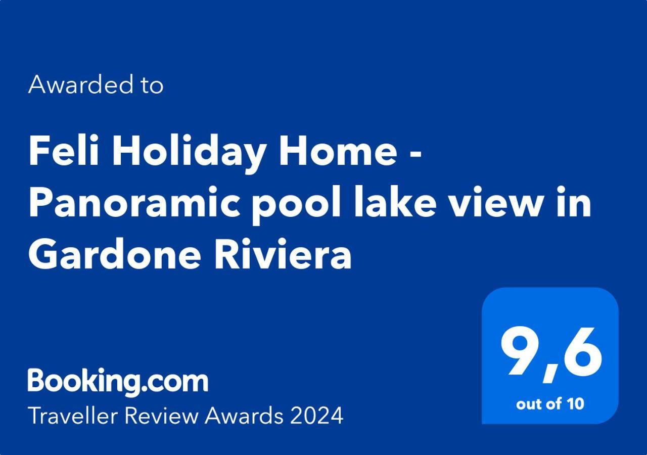 Feli Holiday Home - Panoramic Pool Lake View In 加尔多内-里维耶拉 外观 照片